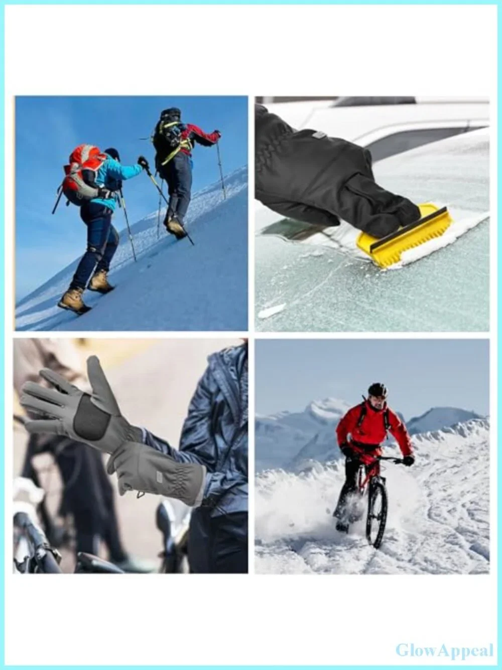 Waterproof Thermal Winter Gloves Touchscreen for Running Cycling Skiing